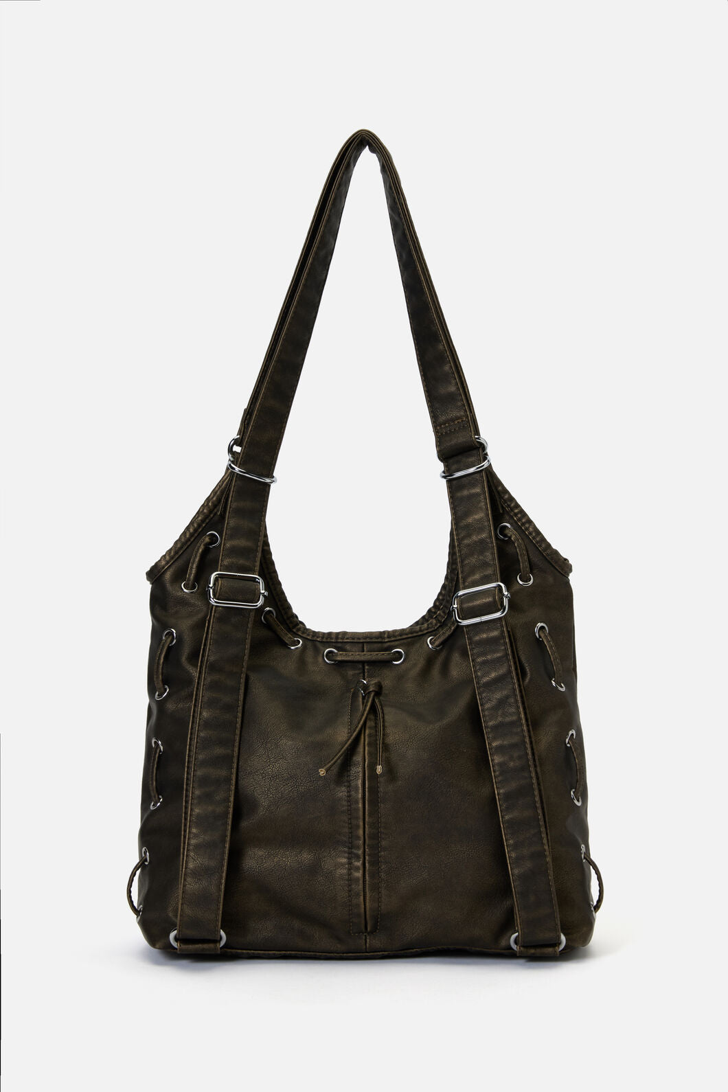 Black Friday - Golden Large Slouch Stud Bag - black-gold