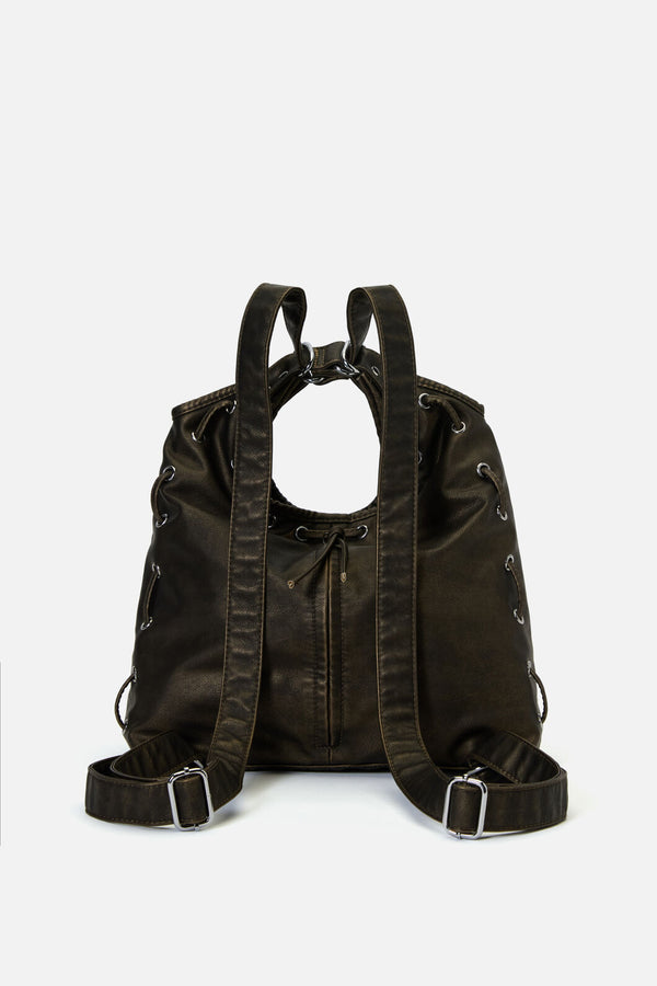 Black Friday - Golden Large Slouch Stud Bag - black-gold