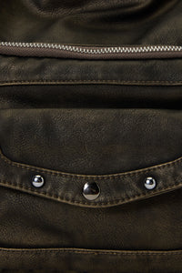 Black Friday - Golden Large Slouch Stud Bag - black-gold