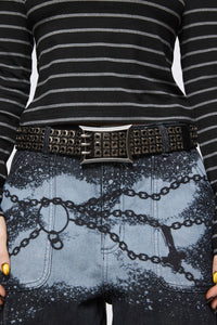 Black Friday - Metalhead Hardware Belt - black-silver