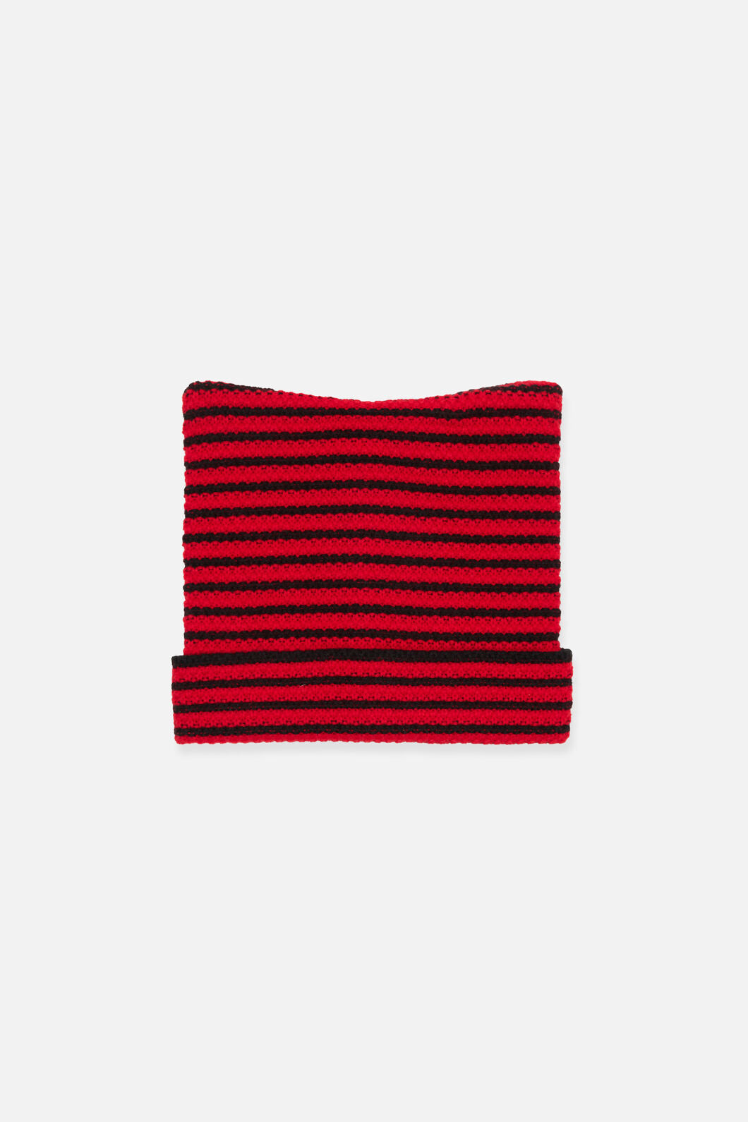 Black Friday - Pointed Knitted Beanie - black-red