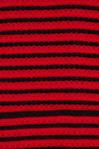 Black Friday - Pointed Knitted Beanie - black-red
