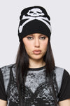 Black Friday - Skull Beanie - black-white