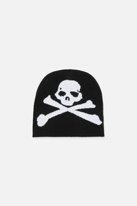 Black Friday - Skull Beanie - black-white