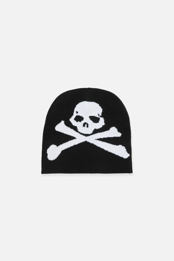 Black Friday - Skull Beanie - black-white