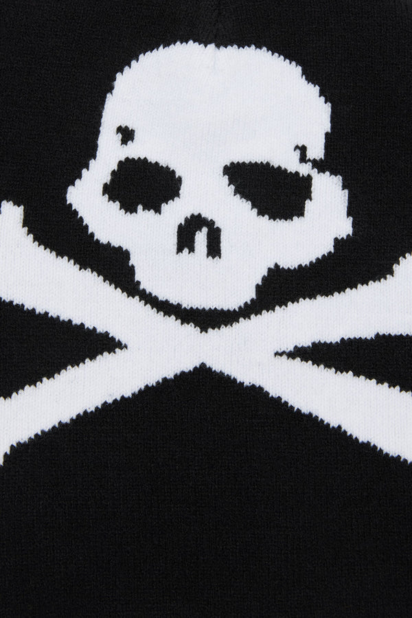 Black Friday - Skull Beanie - black-white