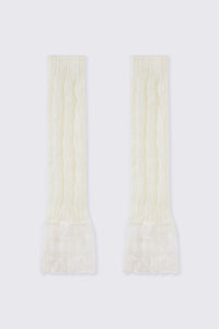Black Friday - Lace Bottom Leg Warmers - white