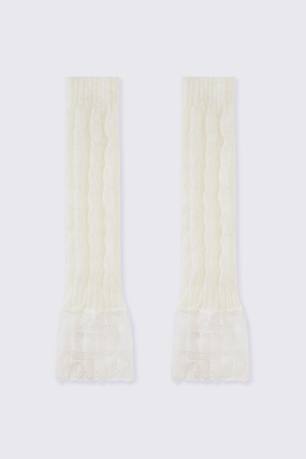 Black Friday - Lace Bottom Leg Warmers - white