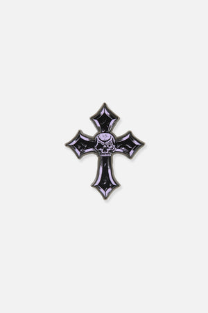 Black Friday - Trad Emo Cross Pin - lilac