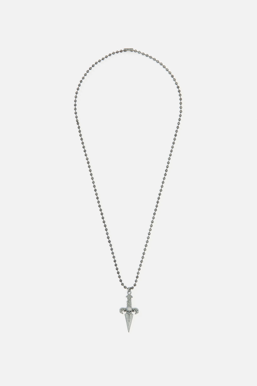 Black Friday - Skull Dagger Necklace - silver