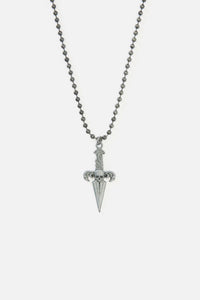 Black Friday - Skull Dagger Necklace - silver