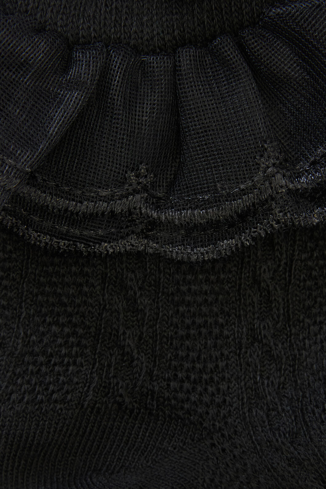 Black Friday - Double Lace Top Sock - black