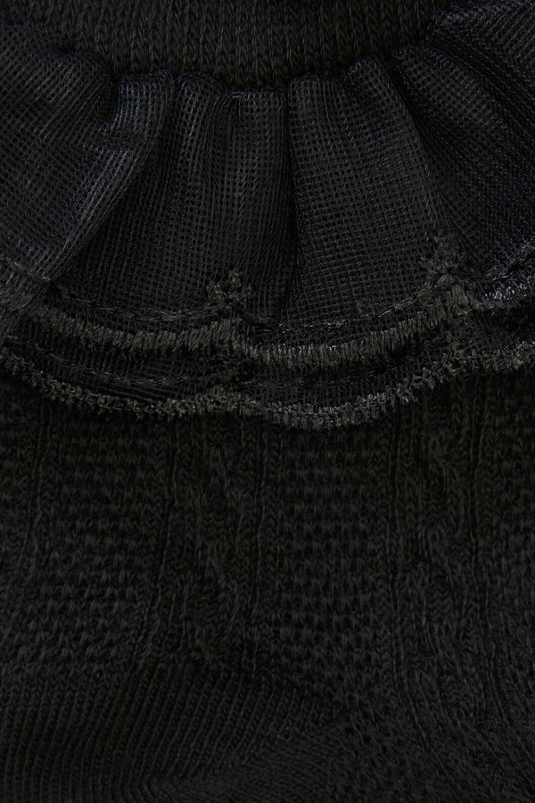 Black Friday - Double Lace Top Sock - black