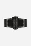 Black Friday - Fishnet Mesh Stud Corset Belt - black