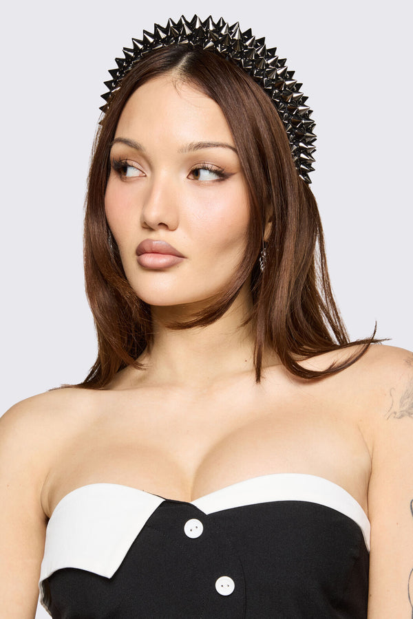 Black Friday - Spiked Headband - black-silver