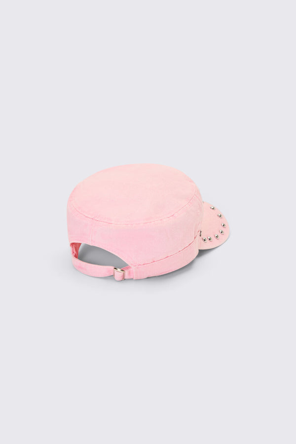 Black Friday - Washed Denim Star Stud Cap - pink