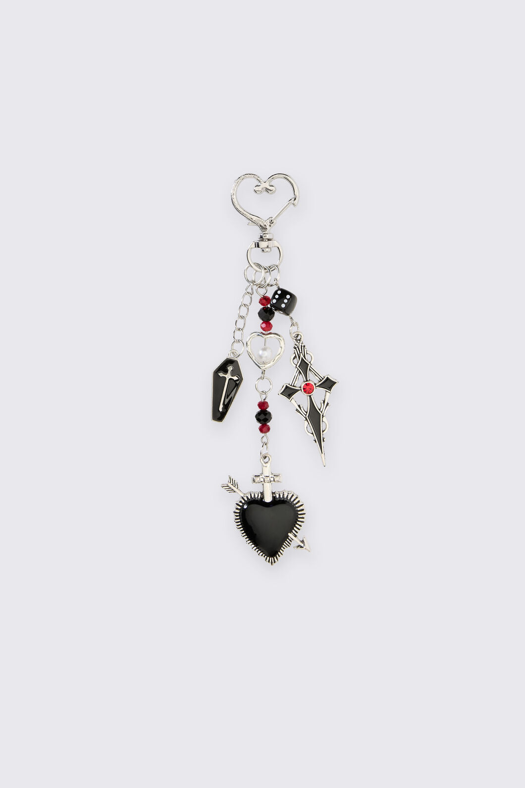 Black Friday - Dark Romance Key Bag Charm - silver