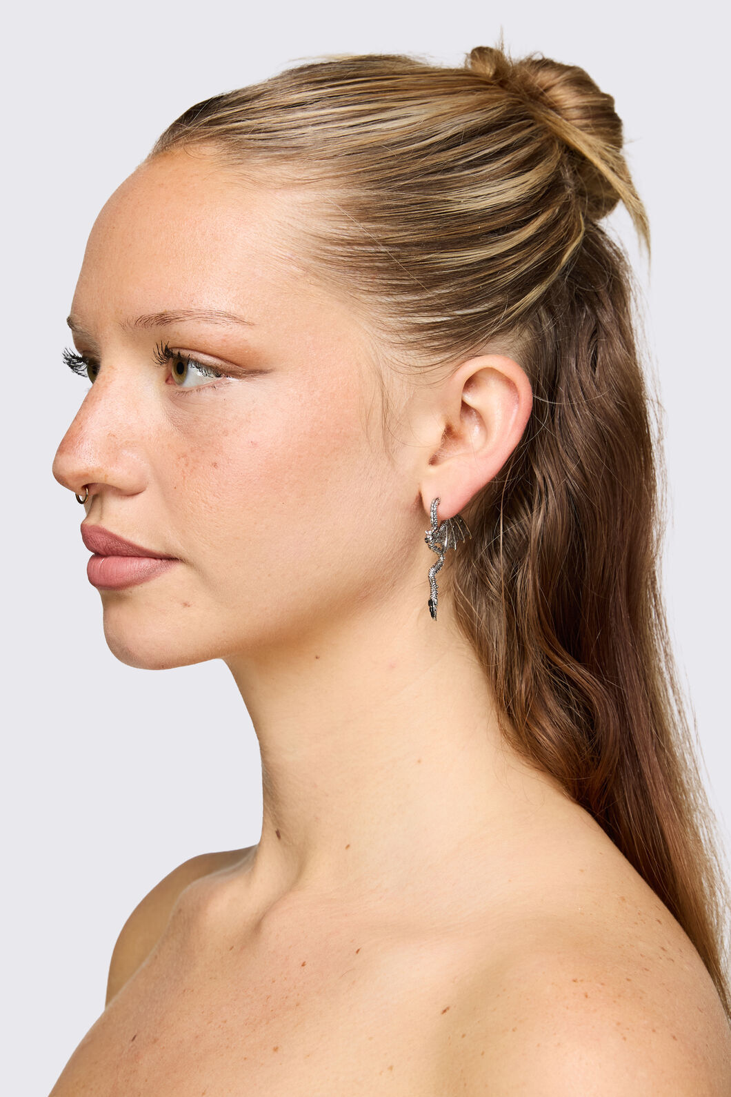 Black Friday - Dragon Earrings - silver