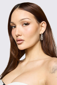 Black Friday - Ringed Hoop Studs - silver
