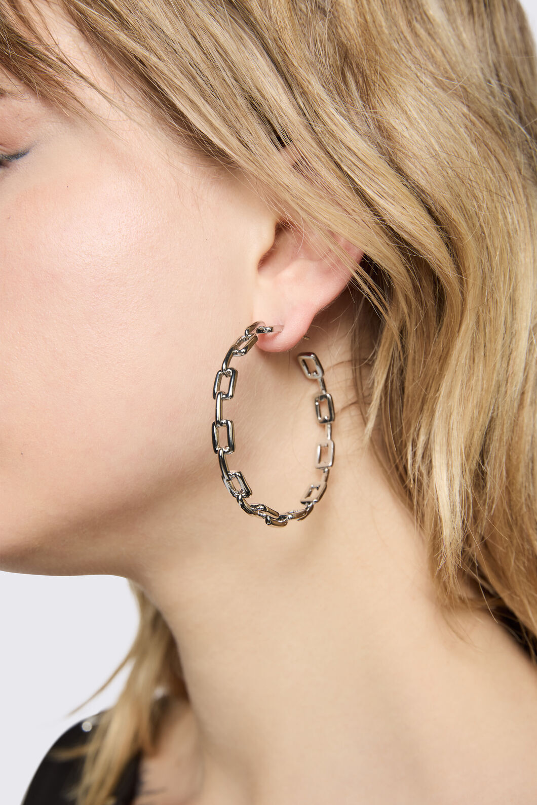 Black Friday - Chain Hoop Studs - silver