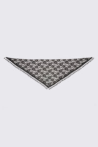 Black Friday - Floral Lace Scarf Shawl - black