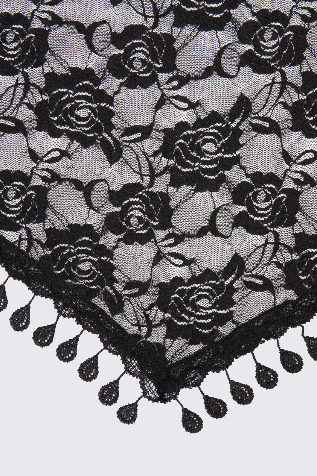 Black Friday - Floral Lace Scarf Shawl - black