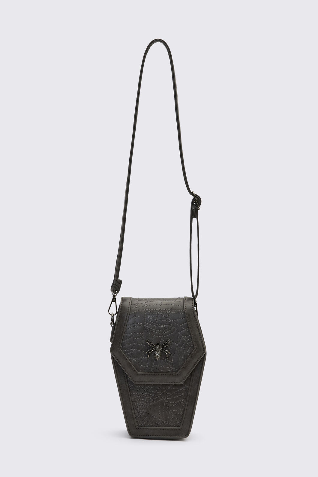 Black Friday - Spider Coffin Crossbody Bag - dark-grey