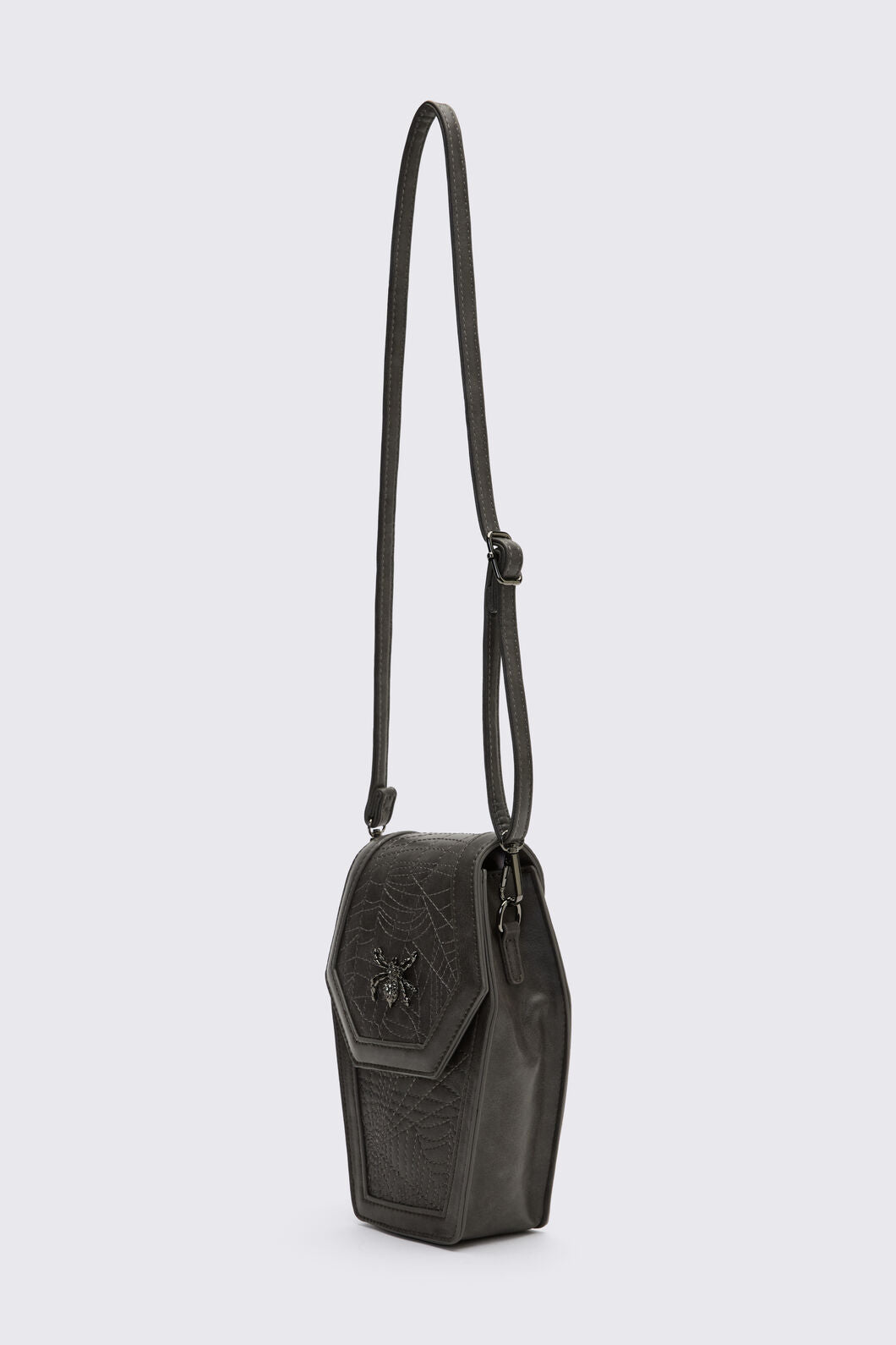Black Friday - Spider Coffin Crossbody Bag - dark-grey