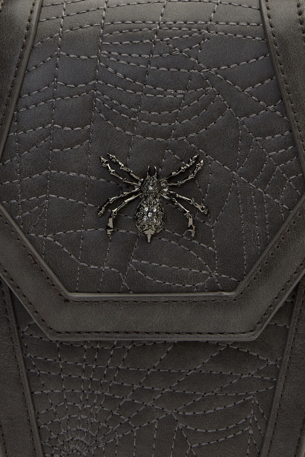 Black Friday - Spider Coffin Crossbody Bag - dark-grey
