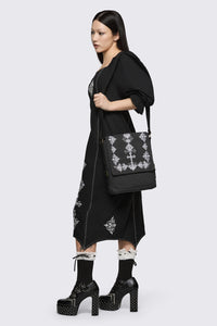 Black Friday - Sunday Embroidered Canvas Bag - black