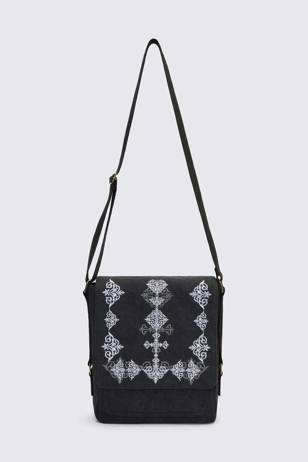 Black Friday - Sunday Embroidered Canvas Bag - black