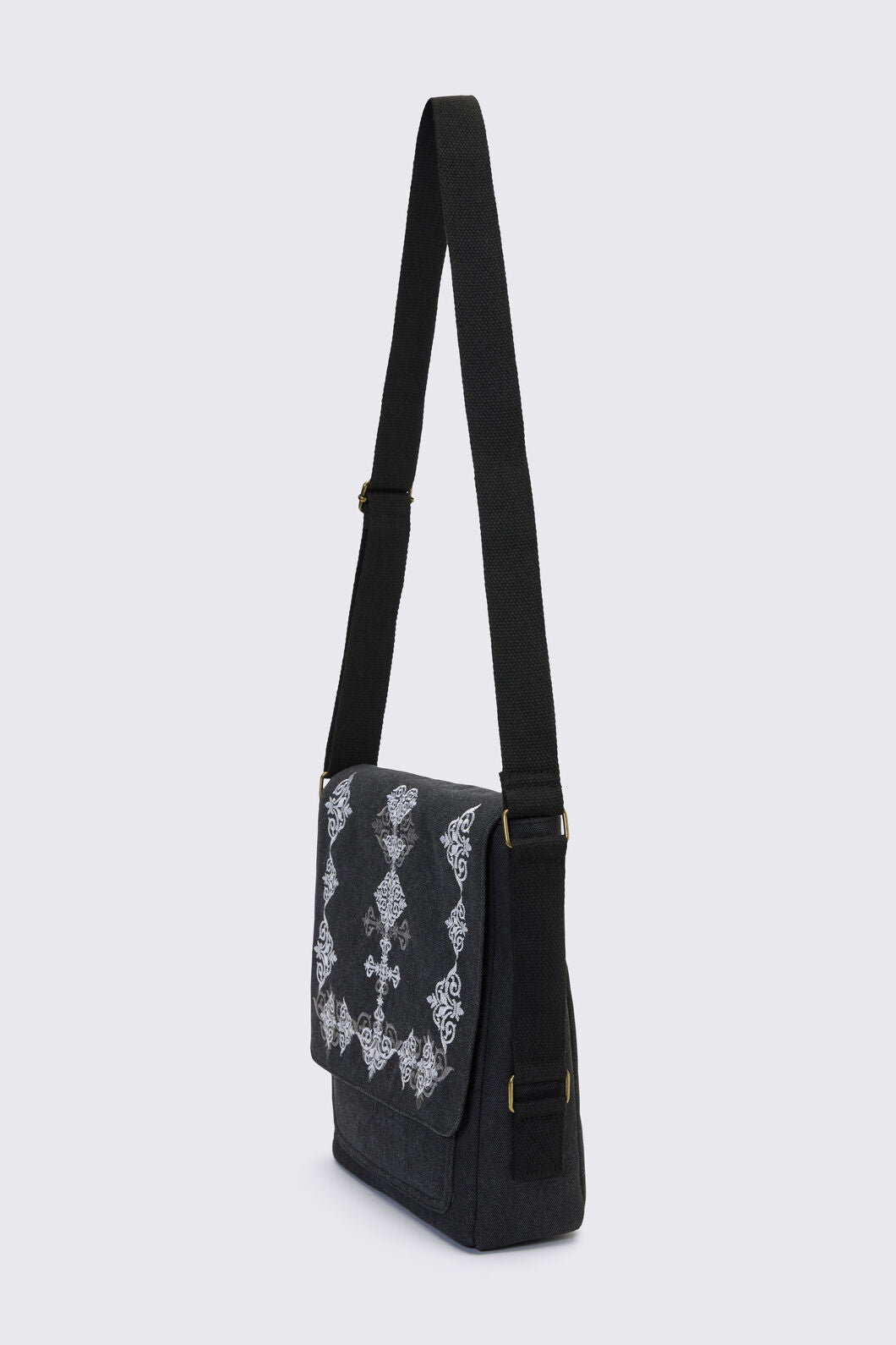 Black Friday - Sunday Embroidered Canvas Bag - black