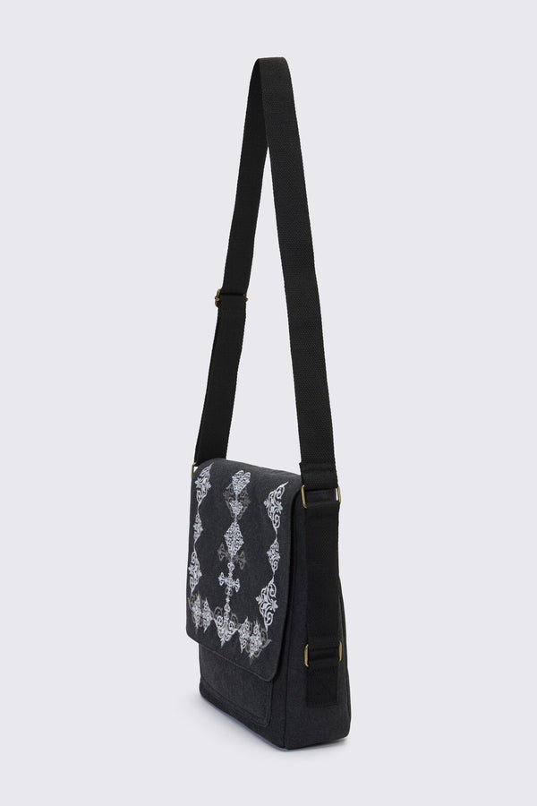 Black Friday - Sunday Embroidered Canvas Bag - black