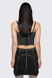 Black Friday - Charming Cross Chain Belt - silver