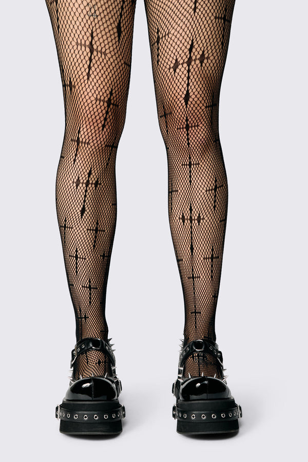 Black Friday - Crosses Fishnets - black