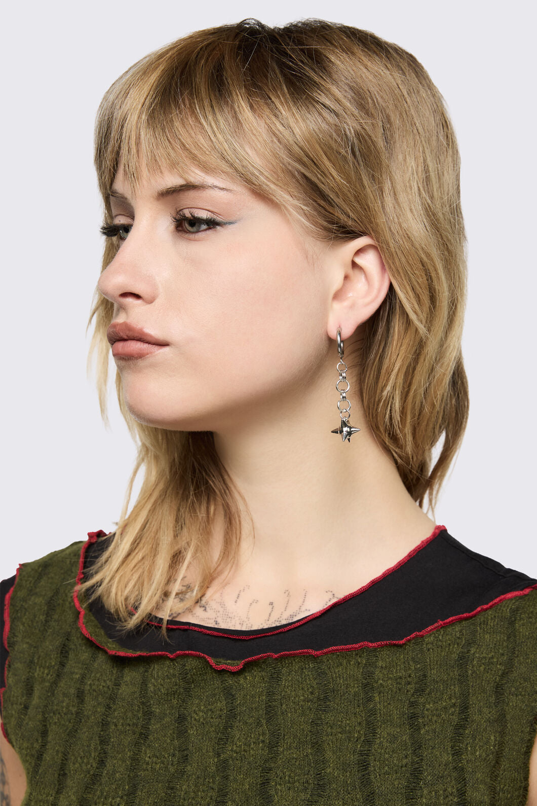 Black Friday - Flail Earrings - silver
