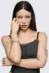 Black Friday - Charmed Chained Bracelet - silver