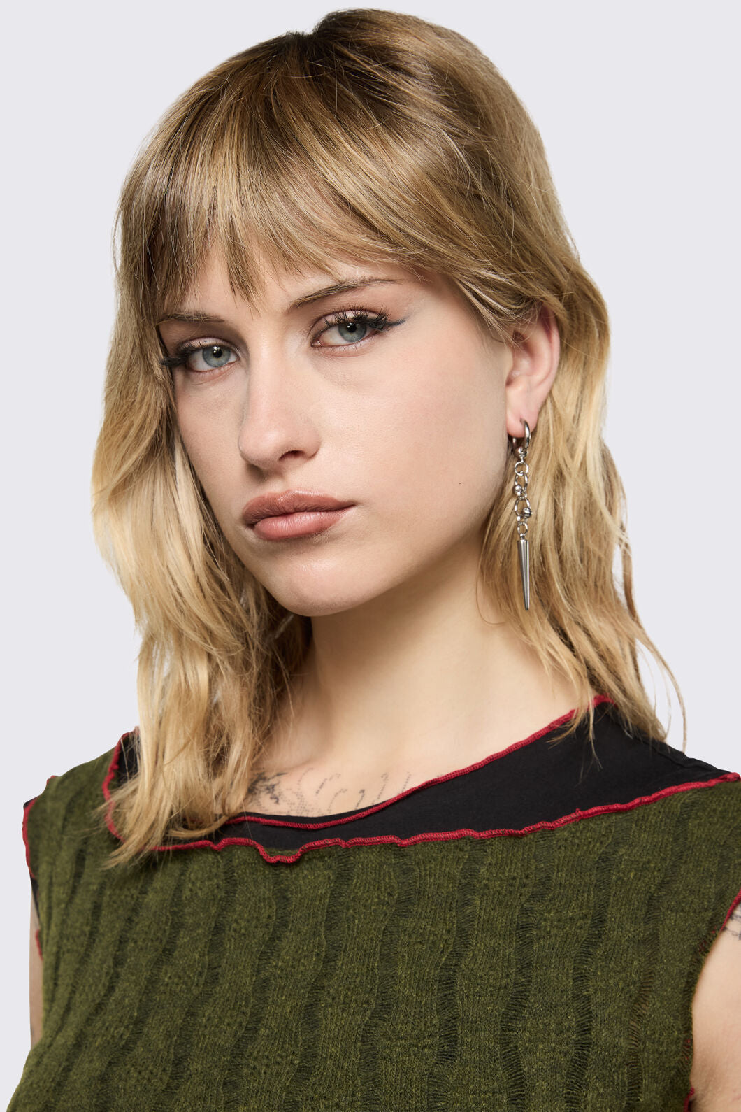 Black Friday - Spike Ringed Earrings - silver