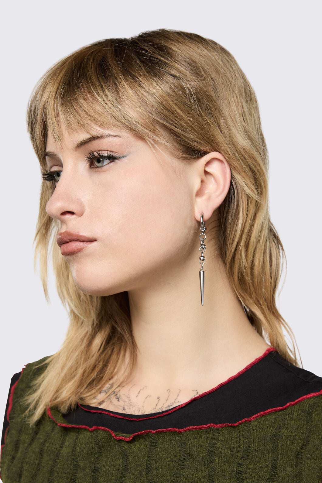 Black Friday - Spike Ringed Earrings - silver