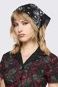 Black Friday - Paisley Skull Bandana - black