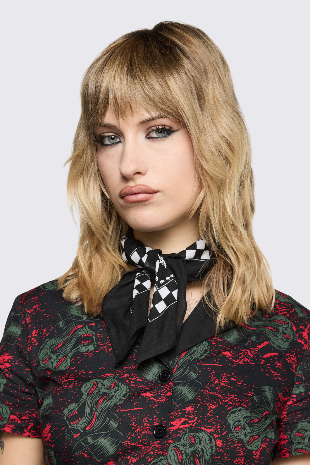 Black Friday - Paisley Skull Bandana - black