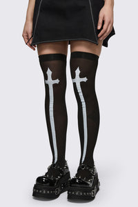 Black Friday - Black Gothic High Socks - black
