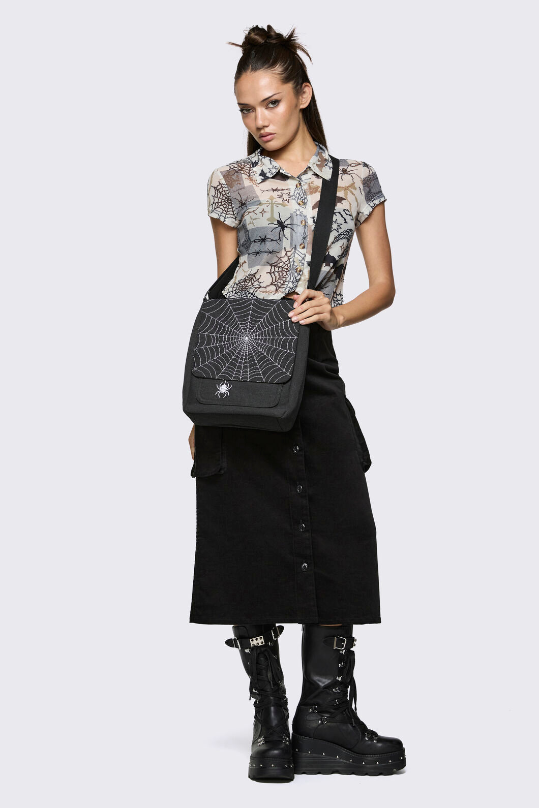 Black Friday - Cobweb Canvas Bag - black