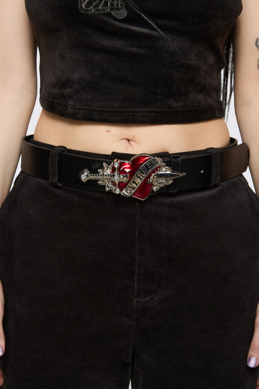 Black Friday - Love Hurts Buckle Belt - black