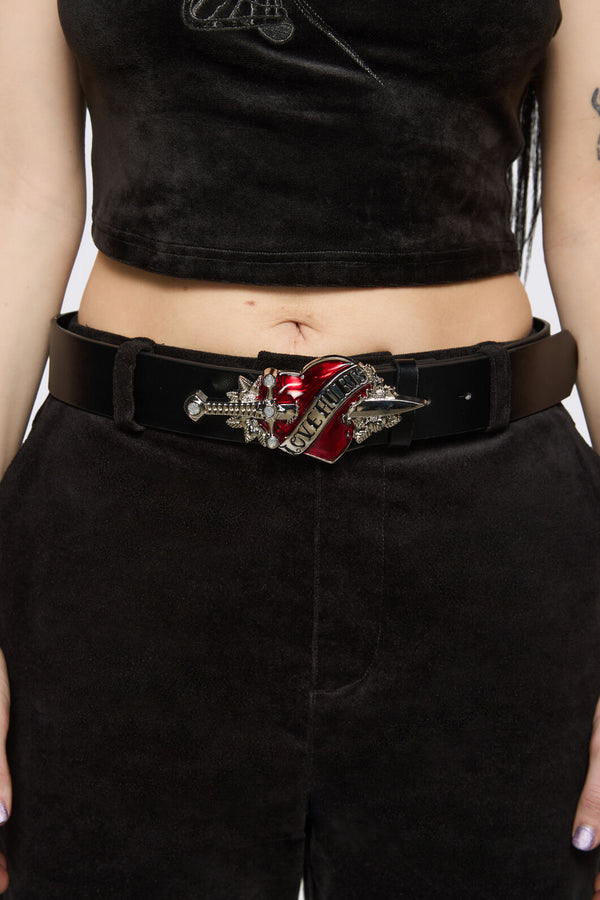 Black Friday - Love Hurts Buckle Belt - black