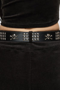 Black Friday - Skull & Stud Belt - black