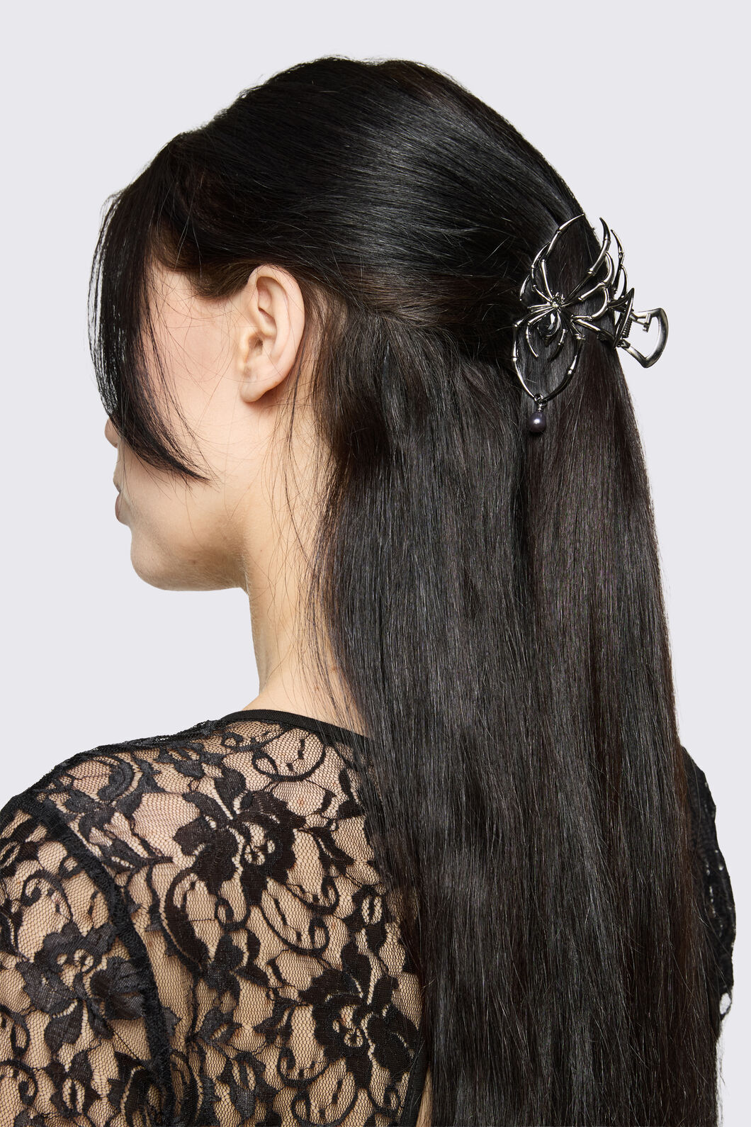 Black Friday - Spider Charm Claw Clip - gunmetal