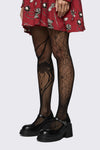Black Friday - Spider & Web Fishnet Tights - black