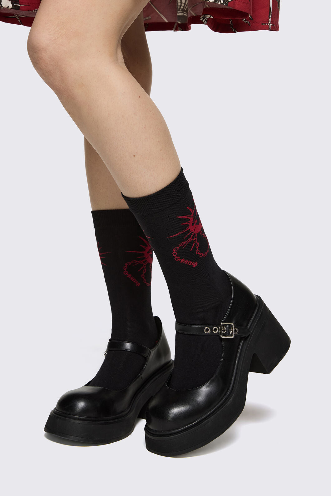 Black Friday - Flail Socks - black-red