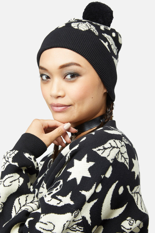 Black Friday - Woodland Frog Beanie - black